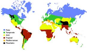 THE EARTH'S CLIMATE ZONES