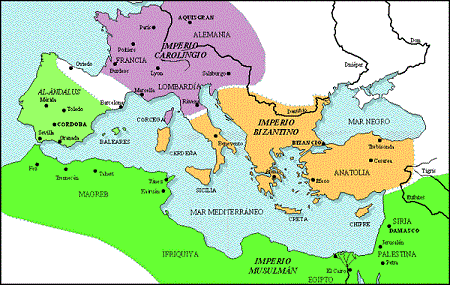 THE MIDDLE AGES (10th century): Carolingian, Byzantine and Islamic Empires